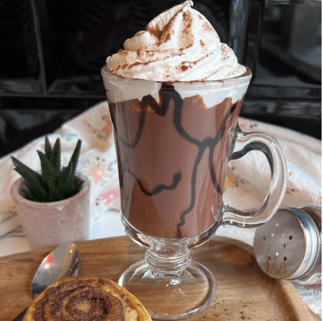 batido de chocolate y nata